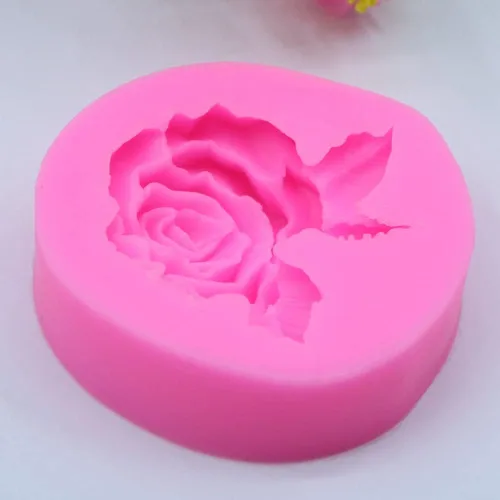 Vista 6 de Molde de jabón de silicona con forma de flor de rosa 3D, molde para pastel de chocolate, hecho a mano, decoración de fondant, fabricación de jabón