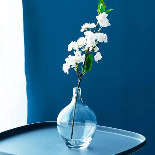 Vista 8 de Jarrón transparente para flores, florero de cristal para decoración del hogar, centros de mesa de cristal transparente para mesas, decoración