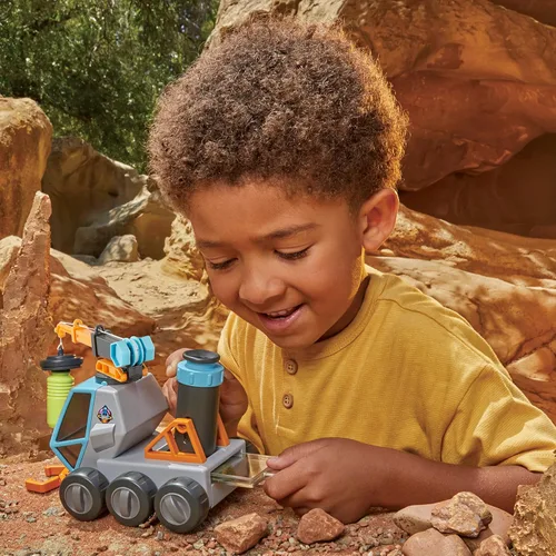 Vista 2 de Big Adventures - Vehículo de juguete STEM con microscopio, grúa magnética, agarrador extensible para niñas, niños a partir de 3 años