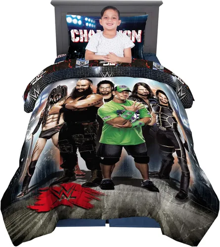 Vista 92 de Franco - Juego de ropa de cama coleccionable Nintendo Donkey Kong, 7 piezas, edredón reversible supersuave y juego de sábanas con funda