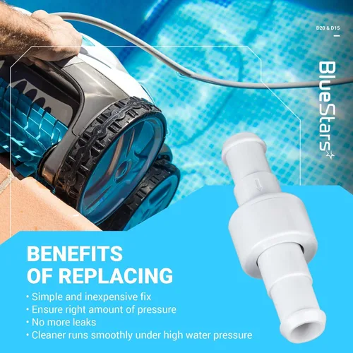 Vista 9 de BlueStars Kit de manguera de limpieza de piscina D20 giratoria y kit de tuerca de manguera D15 de repuesto para limpiadores de piscinas Zodiac