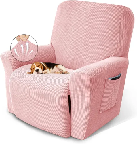 Vista 21 de KEKUOU Fundas para silla reclinable, fundas elásticas para sillón reclinable, fundas para sofá reclinable, 1 pieza de protector de muebles con parte