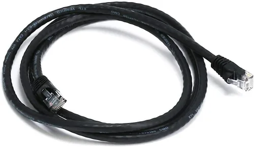 Vista 27 de 0.5FT 24AWG Cat5e 350MHz UTP Cable de red Ethernet de cobre desnudo - Negro