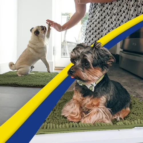 Vista 5 de Muddy Mat Tapete súper absorbente para interiores, de microfibra de secado rápido, antideslizante, para puerta principal, lavable a máquina