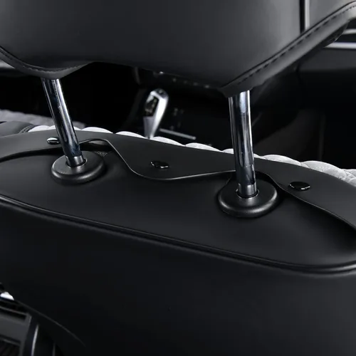 Vista 6 de Coverado Fundas de cuero para asiento delantero, fundas impermeables para asientos de automóviles con terciopelo, protector de asiento de automóvil