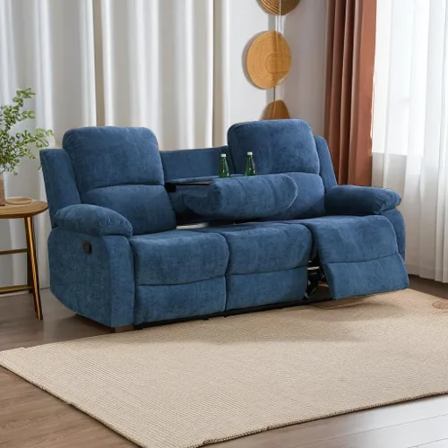 Vista 58 de A Ainehome Juego de muebles de sala de estar, juego de sofá reclinable, sofá de dos plazas para sala de estar, espacio pequeño, caravana, casa