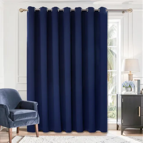 Vista 30 de BGment Cortinas opacas para oscurecer la habitación, cortina de puerta corredera de moda de 100 x 84 pulgadas, cortina térmica ancha para ventana
