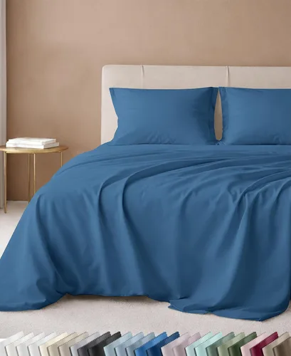 Vista 69 de California Design Den Juego de sábanas tamaño King, 100% algodón, sábanas lujosas de 600 hilos con bolsillo profundo, ropa de cama duradera con 16