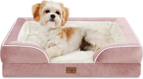 Vista 720 de Comfort Expression Cama ortopédica para perros extra grandes de 45 x 35 pulgadas, cama para mascotas XL de espuma tipo caja de huevos impermeable