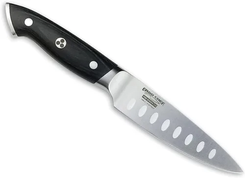 Ergo Chef Pro Series 2.0 - Cuchillo de pelar de 4 pulgadas, acero 7Cr17MoV forjado por expertos, mango ergonómico de madera de Pakkawood negro,