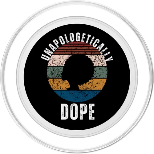 Vista 2 de Unapologetically Dope Black Pride Melanin African American PopSockets MagSafe PopGrip for iPhone
