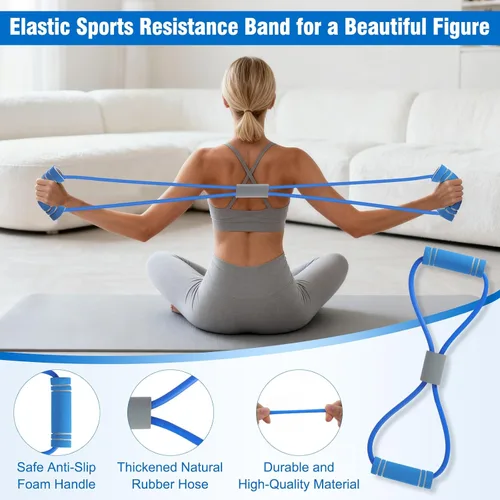 Vista 8 de Pilates Equipment Kit for Home Workout, Pilates Ring and Ball Set for Women, 14'' Magic Circle Essentials Accessories Kit, Wrist Weights, Resistance