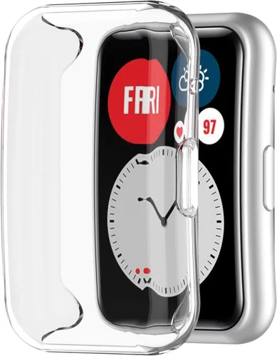 Vista 10 de TenCloud Fundas protectoras de pantalla compatibles con Huawei Watch Fit Accessories Covers Scratched Cobertura completa Funda protectora de TPU 7