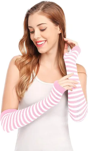 Vista 3 de Guantes de manga larga sin dedos para abrigar los brazos estilo punk gótico rock