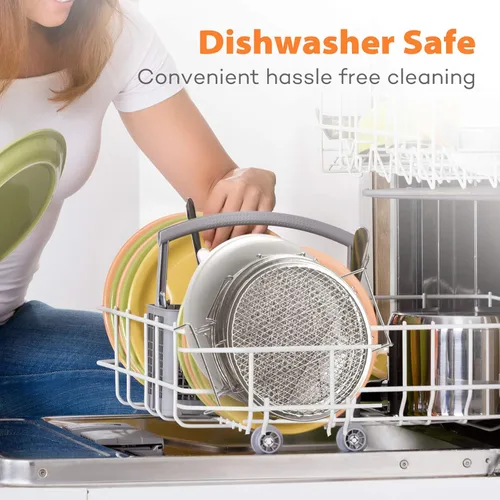 Vista 6 de SICHEER - Estante deshidratador de acero inoxidable, accesorios compatible con tapa de freidora de aire Instant Pot Crisp de 5.7 litros