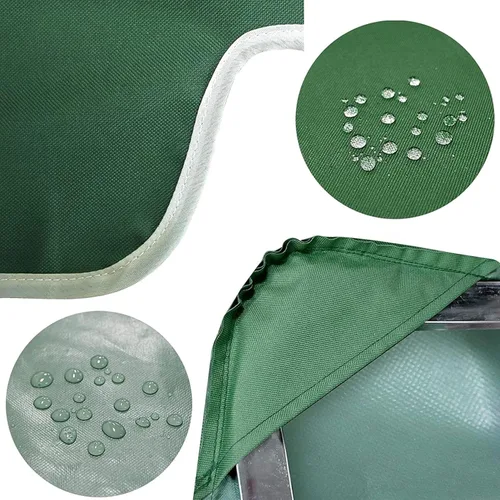 Vista 6 de Funda de repuesto para toldo de columpio y funda para asiento de columpio, 3 plazas, cubierta superior de repuesto para jardín, patio, columpio