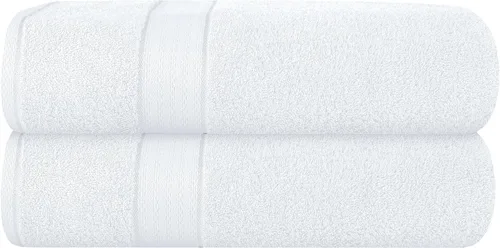 Vista 60 de GLAMBURG Sábana de baño de algodón extra grande premium de 700 GSM 35x70 - 100% algodón peinado - Calidad de hotel y spa de lujo - Duradera