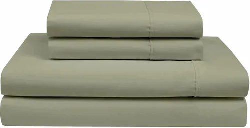 Vista 3 de Rajlinen Juego de sábanas de algodón Giza de tamaño individual, 100% algodón egipcio Giza certificado, juego de sábanas de lujo de 4 piezas