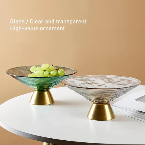 Vista 2 de Fruit Bowls,Serving Trays For Party,Fruit Holder,Fruit Bowl For Kitchen Counter,Dessert Tray,Glass Fruit Bowl For Counter, Decorative Pedestal Bowl