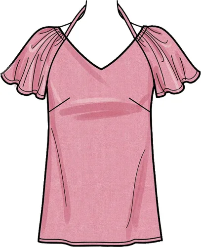 Vista 7 de Simplicity Kit de patrón de costura con cuello en V para mujer, código S9334, tallas 20W-22W-24W-26W-28W, multicolor