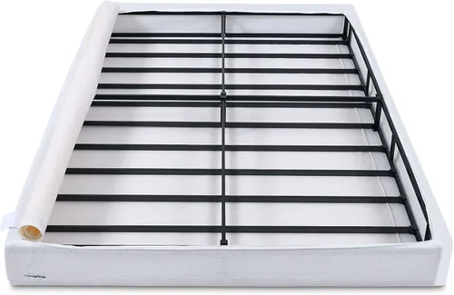 Vista 6 de Yaxa Basics Smart Box Spring - Base de cama con somier, base de colchón de 5 pulgadas de altura, fácil montaje, sin herramientas, individual, 74