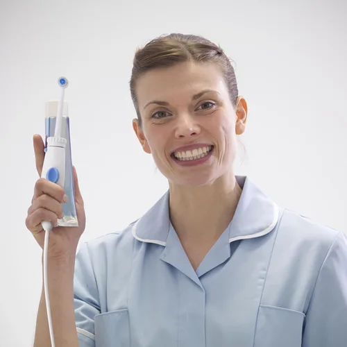 Vista 2 de Manguera de repuesto y piezas de mango compatibles con Waterpik Water Flosser WP-100 WP-140 WP-150 WP-900 Series Irrigador Oral, Mango de plástico