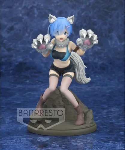 Vista 2 de Banpresto - ReZero comienza la vida en otro mundo Monster Motions Rem Statue