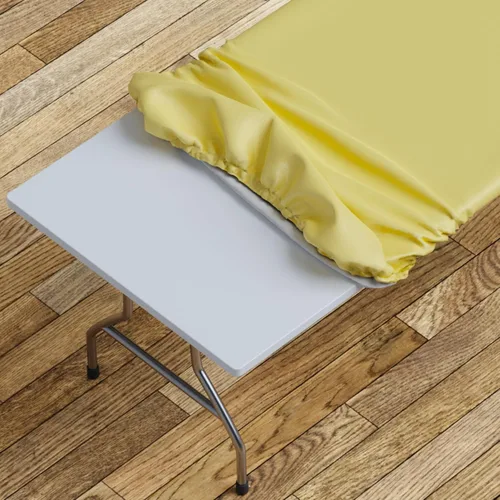 Vista 11 de Sorfey Mantel ajustado con elástico, vinilo con parte trasera de franela, se adapta a mesa de 24 x 48 pulgadas, rectangular, a prueba de agua, fácil