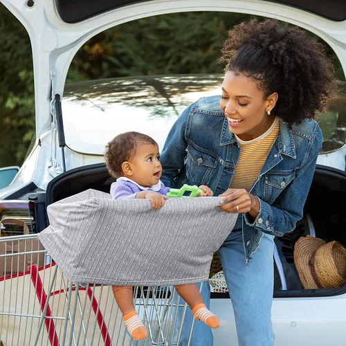 Vista 4 de Munchkin® Brica® XtraGuard™ 5 en 1 asiento de coche y funda de lactancia, color gris