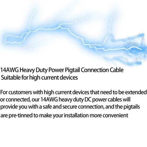 Vista 7 de 0.8FT 0.217 inx0.083 in 14AWG Pigtail Cable de reparación hembra Cable DC 5521 Conector para cámara de vigilancia CCTV Tira de luz LED