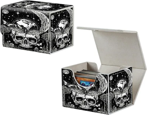 Vista 9 de MTG Commander - Caja de cartas intercambiables, más de 100 tarjetas con funda con funda de piel sintética, caja de almacenamiento de tarjetas