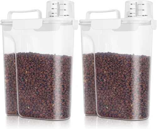 Vista 21 de TBMax Contenedor de almacenamiento de alimentos para perros de 5 a 7 libras, recipiente hermético de comida para gatos con boquilla más grande