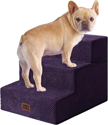 Vista 53 de EHEYCIGA Escaleras para perros pequeños de 13.5 pulgadas de alto, escalones para perros de 3 escalones para sofá y silla, escalones para mascotas