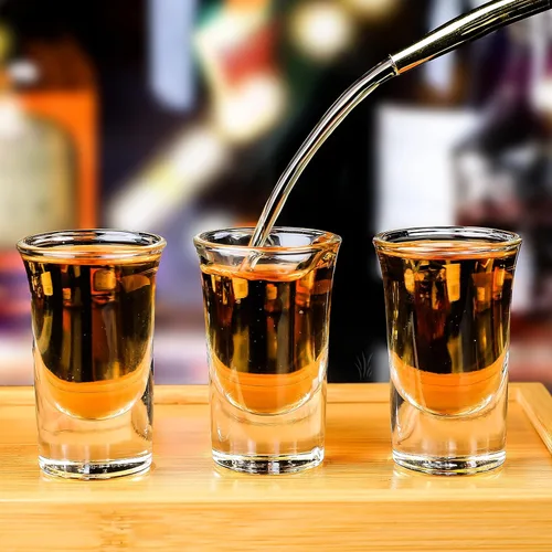 Vista 6 de SuproBarware Juego de 36 vasos de chupito de vidrio con base pesada de 1.2 onzas a granel, mini tazas de vino para vodka, whisky, licores, tequila