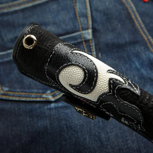 Vista 7 de Cartera de cuero genuino para motocicleta