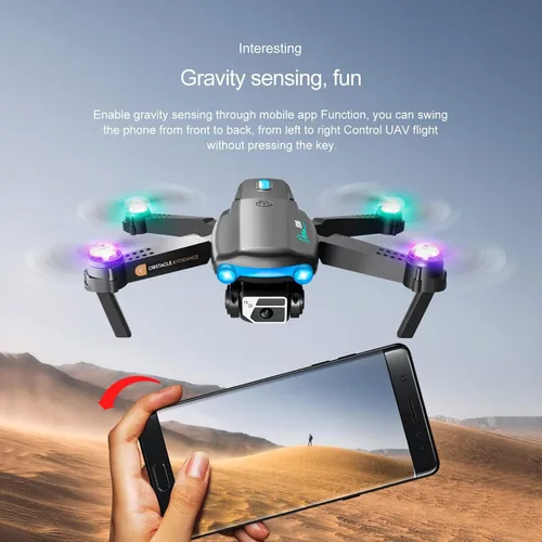 Vista 2 de Drone with Camera for Adults 4K - 4K HD FPV Camera Drones with Carrying Case, Foldable Remote Control Toys Small Drones for Kids, One Key Start