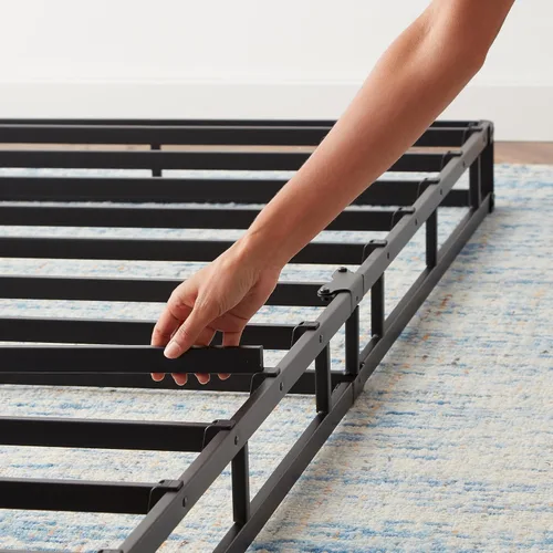 Vista 4 de Yaxa Basics Smart Box Spring - Base de cama con somier, base de colchón de 5 pulgadas de altura, fácil montaje, sin herramientas, individual, 74