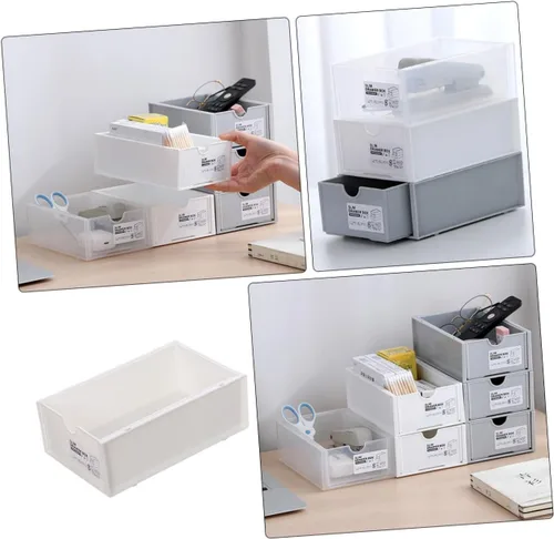 Vista 5 de STOBOK 1pc Box Desktop Storage Box Storage Drawers Organizer Office Desk Drawer Organizer Storage Pull Out Drawers Vocabulary Desktop Organizer