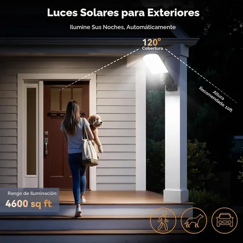 Vista 3 de Adewalk Luces solares para exteriores, luces de calle impermeables