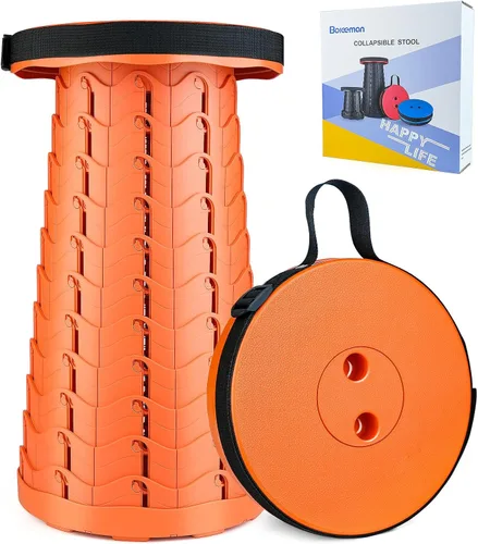 Vista 17 de Boreeman Taburete plegable mejorado, ligero pero más resistente, con capacidad de carga, 400 libras, taburete plegable portátil para camping, pesca