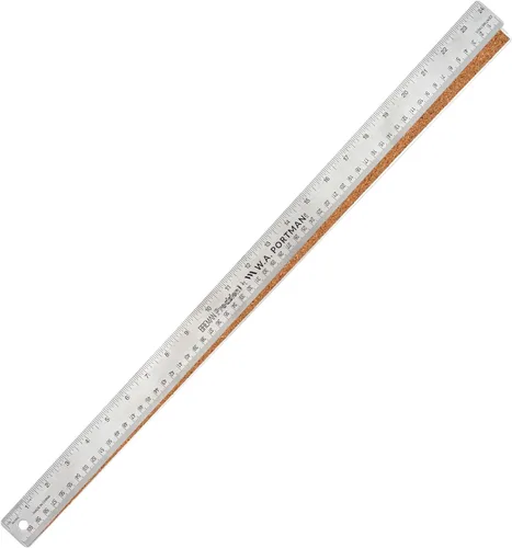 Vista 19 de Regla de metal de 12 pulgadas de Breman Precision con respaldo de corcho – Regla de borde recto de acero inoxidable, flexible, antideslizante