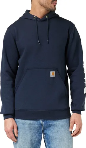 Carhartt - Sudadera holgada Loose Fit para hombre, de densidad media, con logotipo estampado en la manga