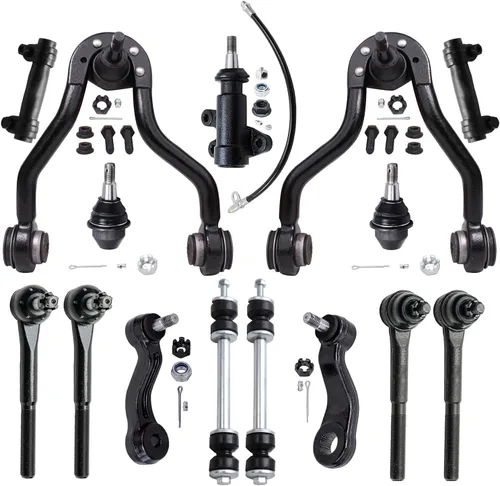 Vista 95 de Detroit Axle - Kit de suspensión delantera de 16 piezas para Chrysler 300 Dodge Challenger Charger 2011 2012 2013 2014, 6 brazos de control superior