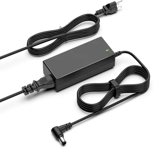 ROLADA Adaptador de corriente de 19 V compatible con monitores LG 24M47H-P, 24MP55HQ, pantallas de 19, 22 y 24 pulgadas; compatible con televisores