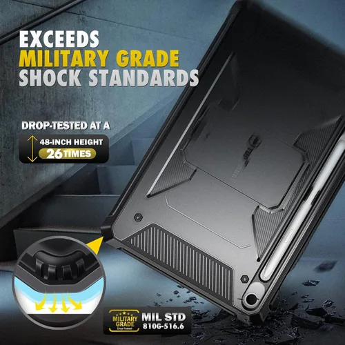 Vista 5 de Fintie Estuche a prueba de golpes para Samsung Galaxy Tab S10 Lite/ S10 FE/ S9 FE 5G 10.9 Pulgadas/Tab S9 11 Pulgadas, Tuatara Protector de pantalla