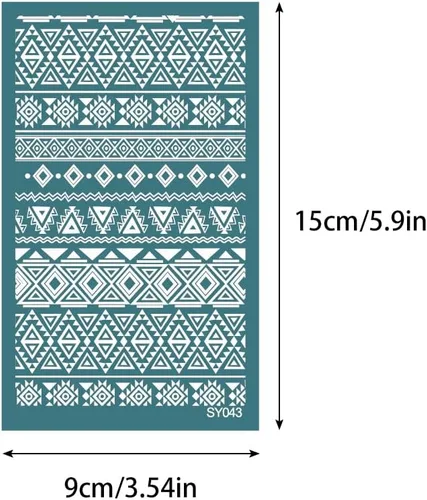 Vista 9 de Plantillas de serigrafía para arcilla polimérica, pantalla de seda reutilizable para arcilla polimérica, serigrafía en arcilla herramientas