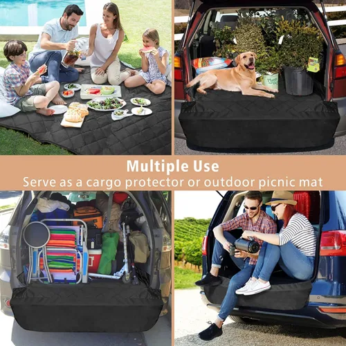 Vista 6 de F-color Forro de Carga SUV para Perros - Forro de Carga para Mascotas Impermeable, Cómoda Cubierta de Carga para Perros con Protector de Solapa