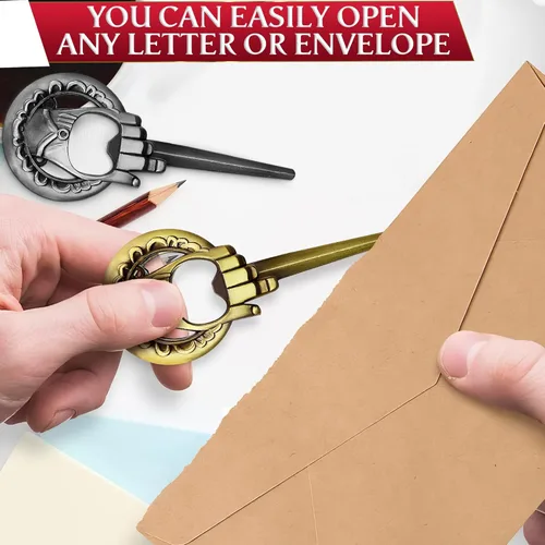 Vista 8 de Abridor de botellas de la Mano del rey, 2 unidades - Estilo Juego de tronos - Bronce y plata - Perfecto regalo para hombres - Accesorios