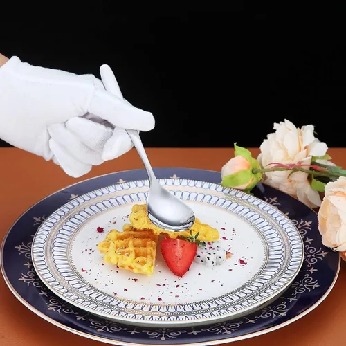 Vista 8 de Cucharitas de 6 cucharas de cubiertos de acero inoxidable, cucharas pequeñas de acero inoxidable, cucharas de té para el hogar, cocina