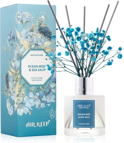 Vista 21 de Airkeep Difusor de varillas de 3.38 onzas (3.4 fl oz), juego de difusor de varillas perfumadas de lino limpio y vainilla de cachemira, difusor